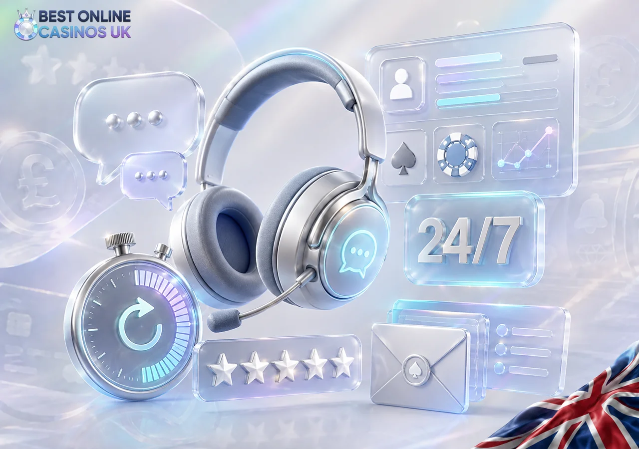 Customer support response test for online casinos